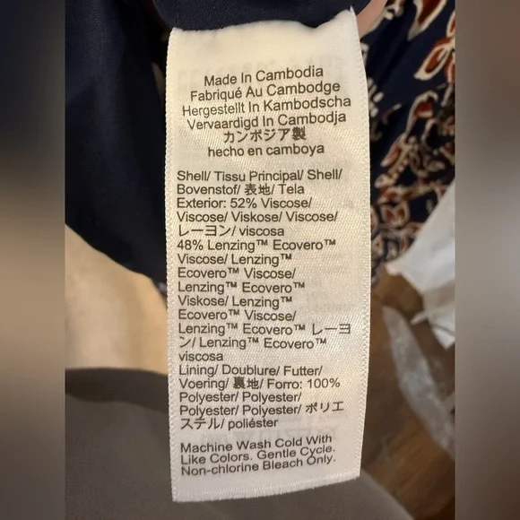 J. Crew | Navy Floral Tie-Waist Maxi Dress | Size 6 - Picture 11 of 11